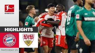 FC Bayern München  VfB Stuttgart 30  Highlights  Matchday 15 – Bundesliga 202324 [upl. by Kathrine]