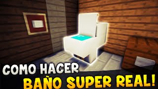 MINECRAFT COMO HACER UN BAÑO MODERNO DEMASIADO REALISTA TRUCO GENIAL [upl. by Acinnor688]