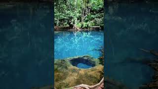 Blue water is beatiful shots backpacker nature travel liburan youtube viralvideo trending [upl. by Aseretairam]