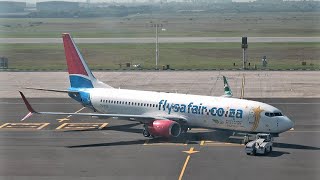 FlySafair Compilation At Cape Town International Airport 734 738 4K [upl. by Tammara]