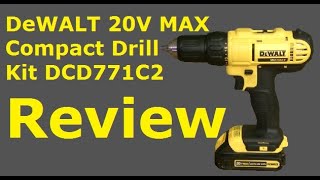 Dewalt 20V Max Compact Drill DCD771 Review [upl. by Torrance]