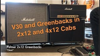 Celestion Vintage 30 and Greenback Speakers in 2x12 and 4x12 Cabinet [upl. by Drucy900]