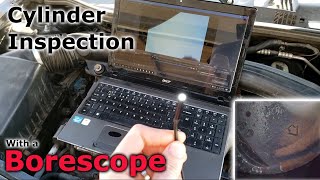 Car Engine Cylinder Inspection Using a Borescope Camera [upl. by Anoirb825]