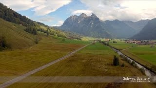 Lake Sihlsee Einsiedeln Schwyz SWITZERLAND アルプス山脈 dji [upl. by Erinna]