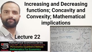 Increasing and Decreasing functions Concavity and Convexity Mathematical implications [upl. by Euqilegna]