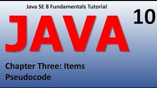 Java Pseudo Code Epi 10 [upl. by Fatsug980]