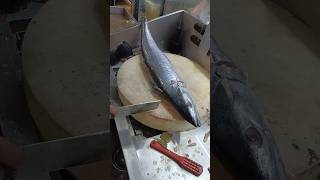 Big king fish cutting slice seafood shorts video [upl. by Pazia]