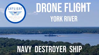 Drone Flight US Navy Destroyer Ship drone navy destroyer ship [upl. by Kcirdorb]