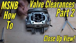 Pit Bike Valve Adjustment  Part 2  Closeup View  MSNB How To [upl. by Zetana]