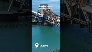 Pamban old railway bridge ridewithrimbu rameshwaram seabridge railwaybridge oldbridge shorts [upl. by Derdlim]