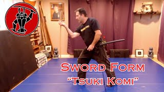 Katana Sword Form Tsuki Komi [upl. by Hannahs]