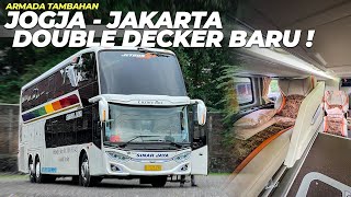 Jogja Jakarta Naik Double Decker Baru  Armada Tambahan Sinar Jaya Arus Balik Mercy 2542 1 [upl. by Cordeelia]