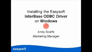 Installing the Easysoft Limited InterBase ODBC Driver onto Windows [upl. by Ettie]