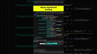 Blazor Quick Grid Sorting  dotnetcore blazor [upl. by Rehportsirhc947]