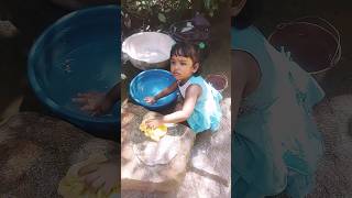 galana seetha jale music ☺baby washing [upl. by Atisusej]