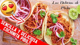 COCHINITA PIBIL🐷 COCHINITA PIBIL FACIL RAPIDA Y MUY DELICIOSA🤤 RECETA FACIL [upl. by Sebastiano]