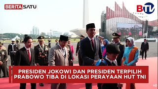 Momen Jokowi Disambut Presiden Terpilih Prabowo Hadiri HUT ke79 TNI di Monas  Beritasatu [upl. by Seagraves]