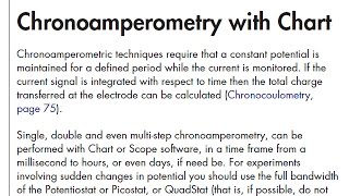 Chronoamperometry Electrochemistry eDAQ Potentiostat [upl. by Cohberg304]