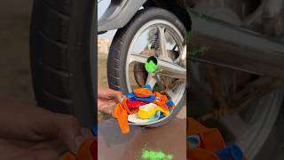 Bike Silencer vs Big Balloons holi funny bullet350 viral automobile ytshort [upl. by Phillada]