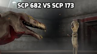 SCP682 VS SCP173 SFM [upl. by Einial950]