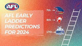 EARLY AFL LADDER PREDICTIONS FOR 2024 [upl. by Merrily912]