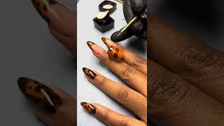 Tortoise Shell Nails Tutorial [upl. by Inoj95]