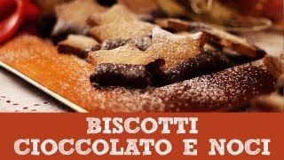 Ricetta biscotti noci e cioccolato  Dolci di Natale  Le Video Ricette di Andre [upl. by Rehm]