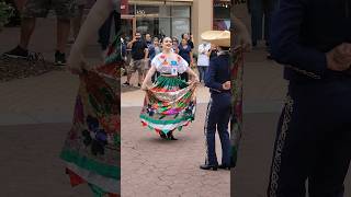 dancing in crowd  Mexican traditional dance in Los Angeles Californiamexicandancesalsadancer [upl. by Suoivatram]