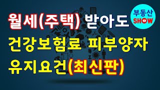 월세 받아도 건강보험료 피부양자 유지되는 요건 최신판 정리 [upl. by Hannus]