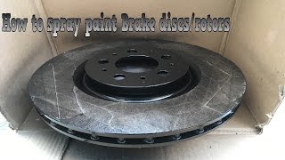 How to spray paint brake discsrotors [upl. by Nisen]