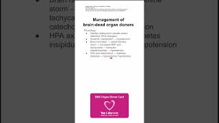 Management of braindead organ donors [upl. by Erminna862]