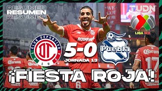 HIGHLIGHTS  Toluca 50 Puebla  Liga Mx AP2024  J13  TUDN [upl. by Ahsineg589]