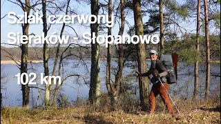 Szlak czerwony Sieraków  Słopanowo  Wiosenny śpiew ptaków biwakowanie kiełbasa z ogniska [upl. by Tav550]