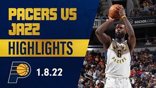 Indiana Pacers Highlights vs Utah Jazz  January 08 2022 [upl. by Ennasirk]