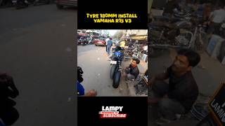 Tyre 180mm Install Yamaha R15 😍 viralvideo lampy tyre180 superbiketyre trendingshorts vr7king [upl. by Sharline644]