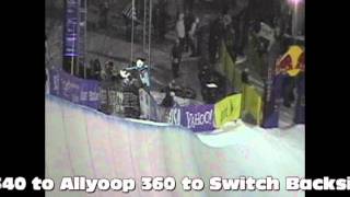 Halfpipe Snowboarding 540  Frontside Backside Cab and Switch [upl. by Nosylla838]