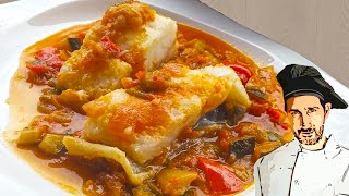 Haz este BACALAO con PISTO o BACALAO con SANFAINA y triunfarás 😜  Recetas de cocina [upl. by Inalaek]