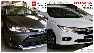 Toyota Corolla Altis 16 Special Edition VS Honda City Aspire 15 2021 Detailed Comparison [upl. by Ennairb]