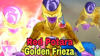 RED POTARA GOLDEN FRIEZA HAS TOO MUCH DAMAGE OUTPUT DBZ Budokai Tenkaichi 4 [upl. by Anwahsit]