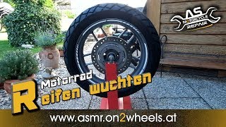 ➤ MOTORRAD RAD REIFEN EINFACH SELBST WUCHTEN [upl. by Apurk]