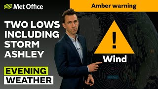 181024 – Wet and windy – Evening Weather Forecast UK – Met Office Weather [upl. by Ahiel]