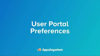 User Portal Preferences How to customise your portal view [upl. by Llertnahs952]