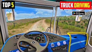 top 5 truck driving games for android  best truck simulator game on android 2023 [upl. by Anastice143]