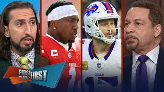 Deebos long snapper altercation Calebs struggles Bills favorites vs Chiefs  FIRST THINGS FIRST [upl. by Genvieve]