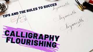 CALLIGRAPHY FLOURISHING  How to start [upl. by Ruosnam]