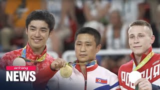 Rio 2016 N Korean gymnast Ri Segwang wins gold in mens vault [upl. by Jangro777]