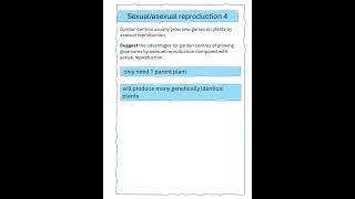 Sexual and asexual reproduction 4 biologyexamquestions education gcsebiology biology [upl. by Lennad996]