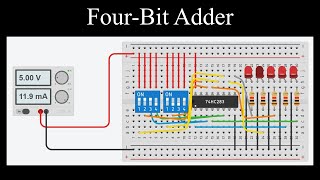 4Bit Ripple Carry Adder Logic Circuit  Discrete Mathematics [upl. by Neenad]