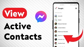 How to View Active Contacts on Messenger Updated [upl. by Ciprian]