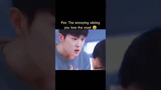 Pov The Annoying sibling you love the most😁😆cdramahiddenlovefunnycuteromanticlovelyytshorts [upl. by Aibat]